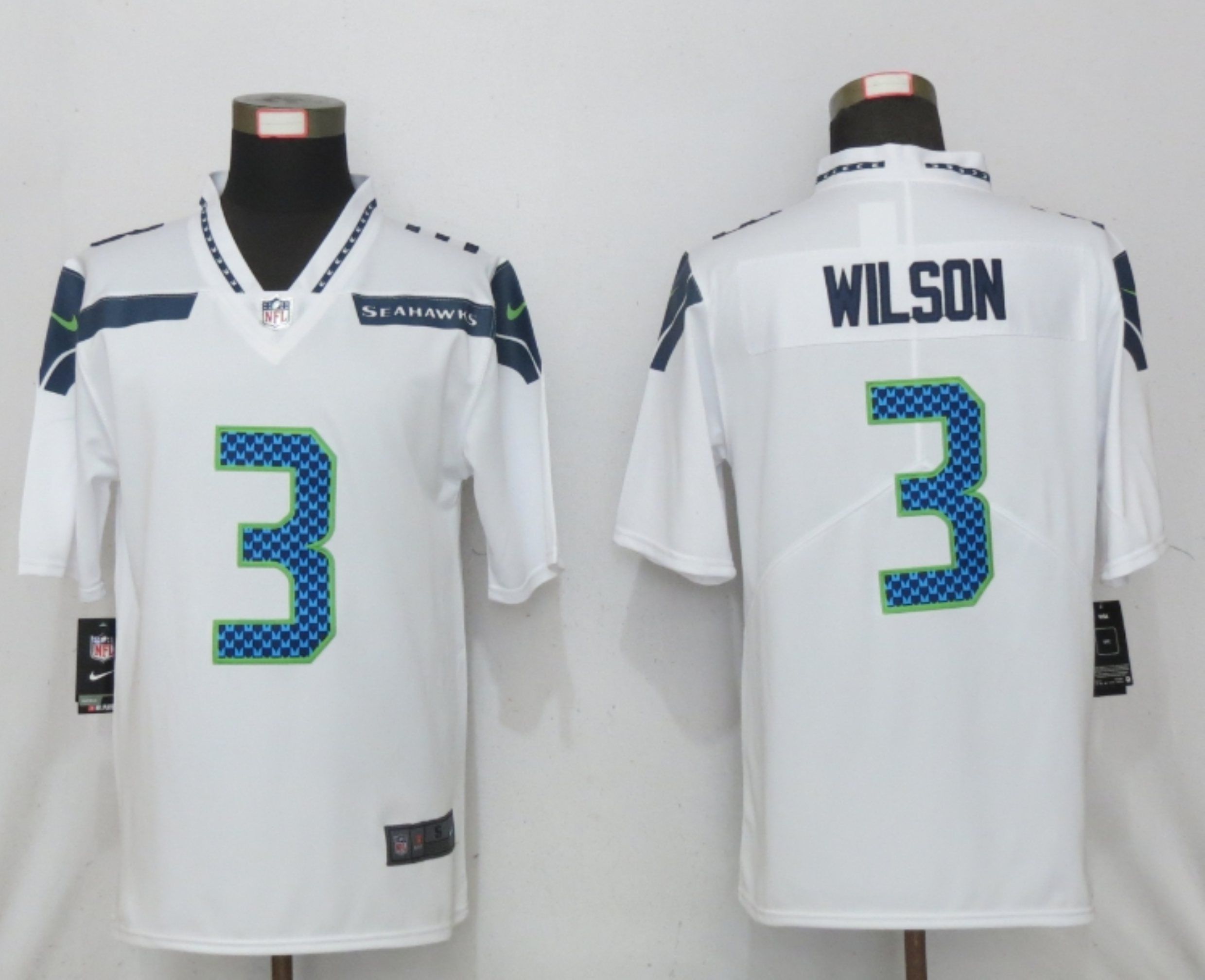 Men Seattle Seahawks #3 Wilson White 2020 Vapor Untouchable Limited Player Nike NFL Jersey